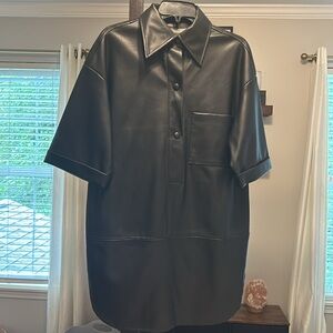 Topshop faux leather dress/ shirt